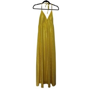 COOGI Yellow Halter Sundress Coverup Size Medium